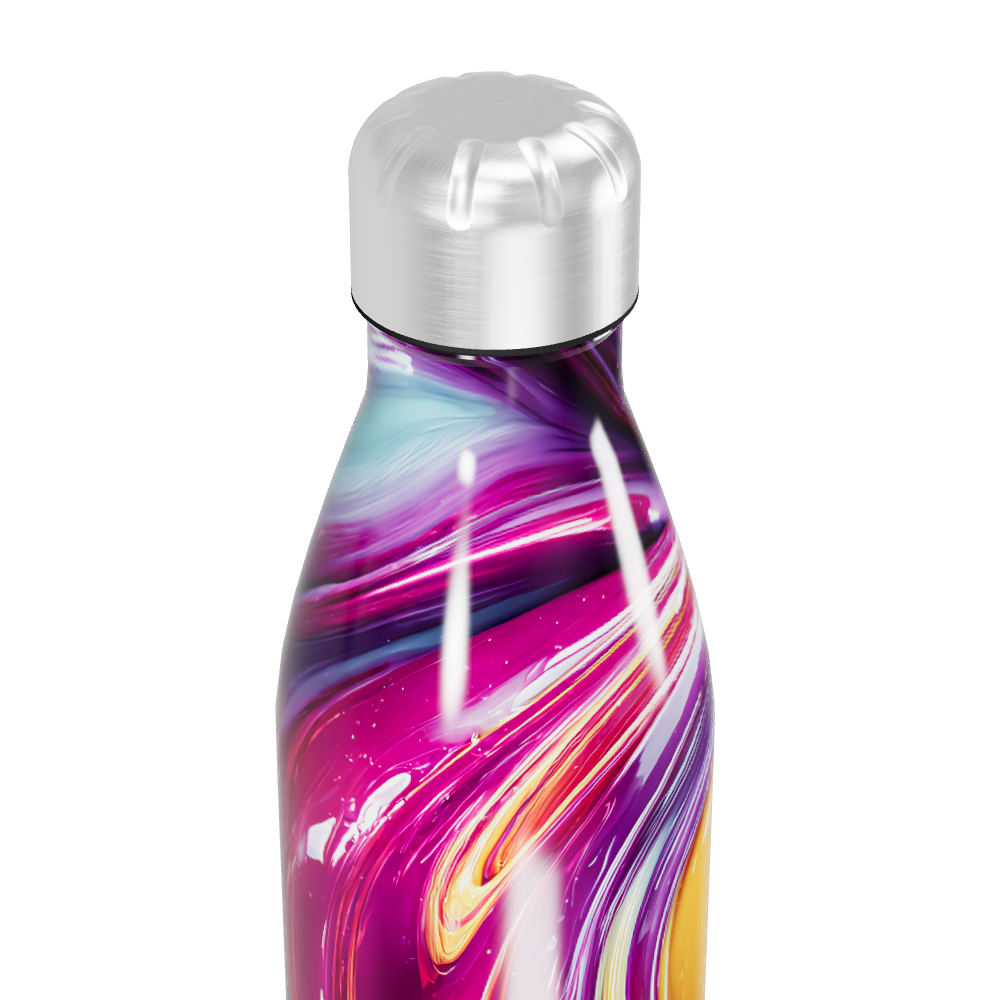 Garrafa Inox - Estampa Colorida Abstrata