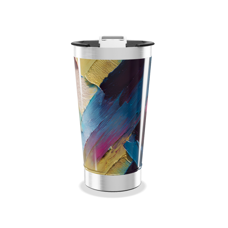 Copo Térmico - Design Abstrato Colorido