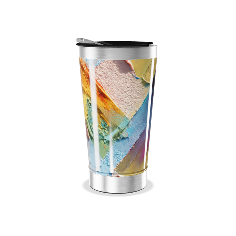 Copo Térmico - Design Abstrato Colorido