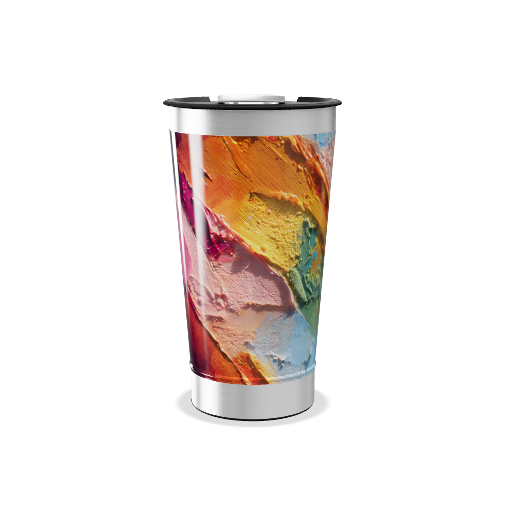Copo Térmico - Design Abstrato Colorido