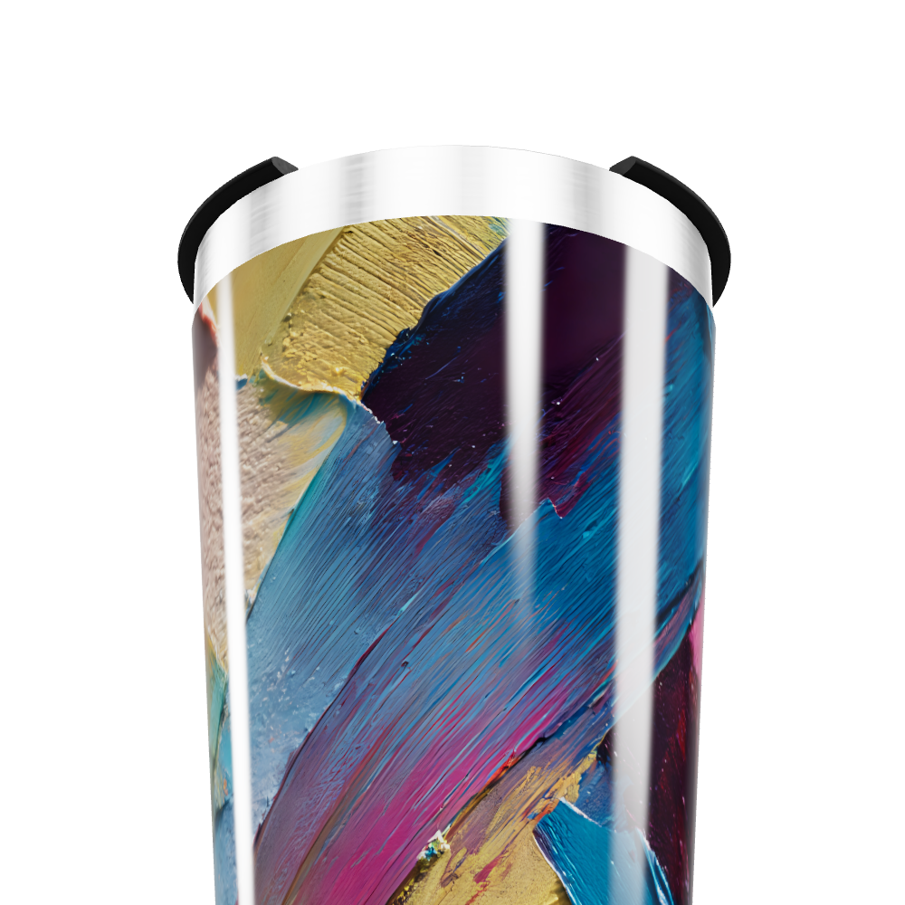 Copo Térmico - Design Abstrato Colorido