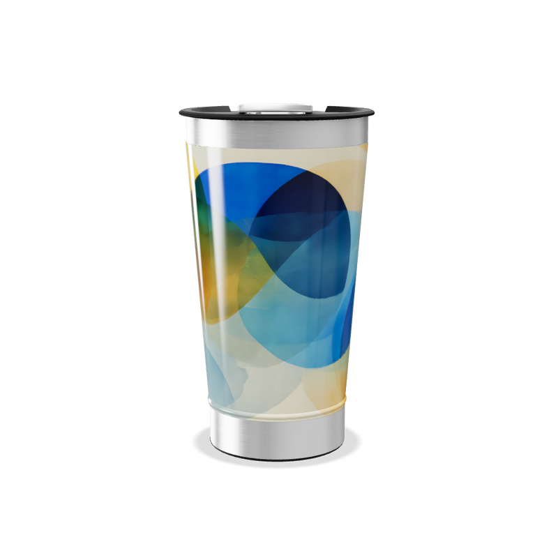 Copo Térmico - Estampa Abstrata Colorida