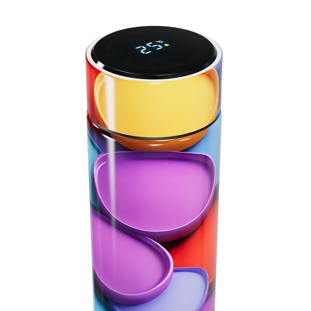 Garrafa Térmica Touch - Estampa Multicolorida