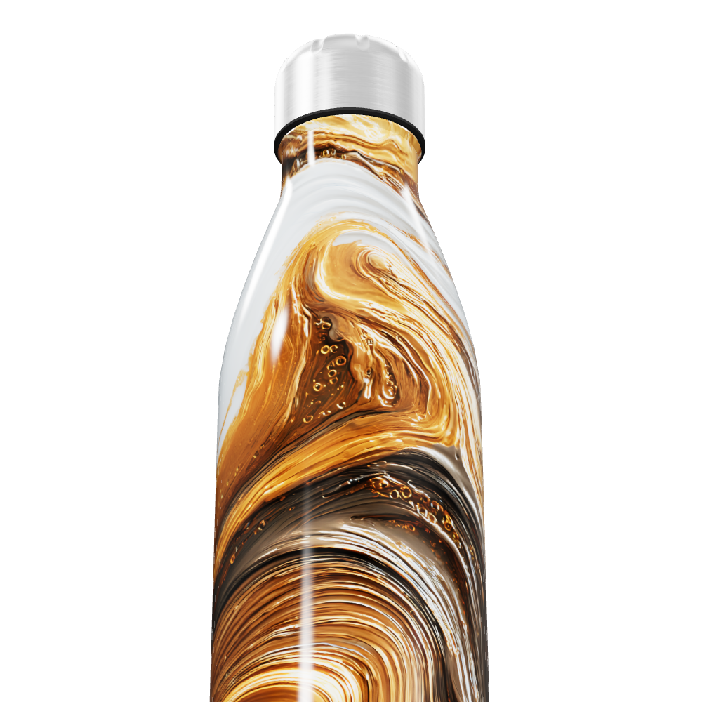 Garrafa Inox - Mármore Dourado