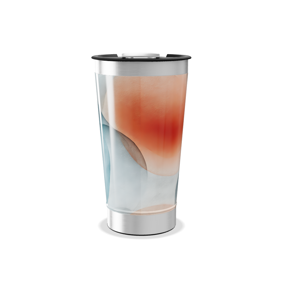 Copo Térmico - Estampa Abstrata Azul