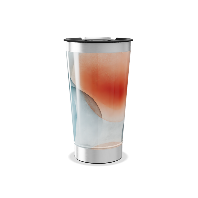 Copo Térmico - Estampa Abstrata Azul