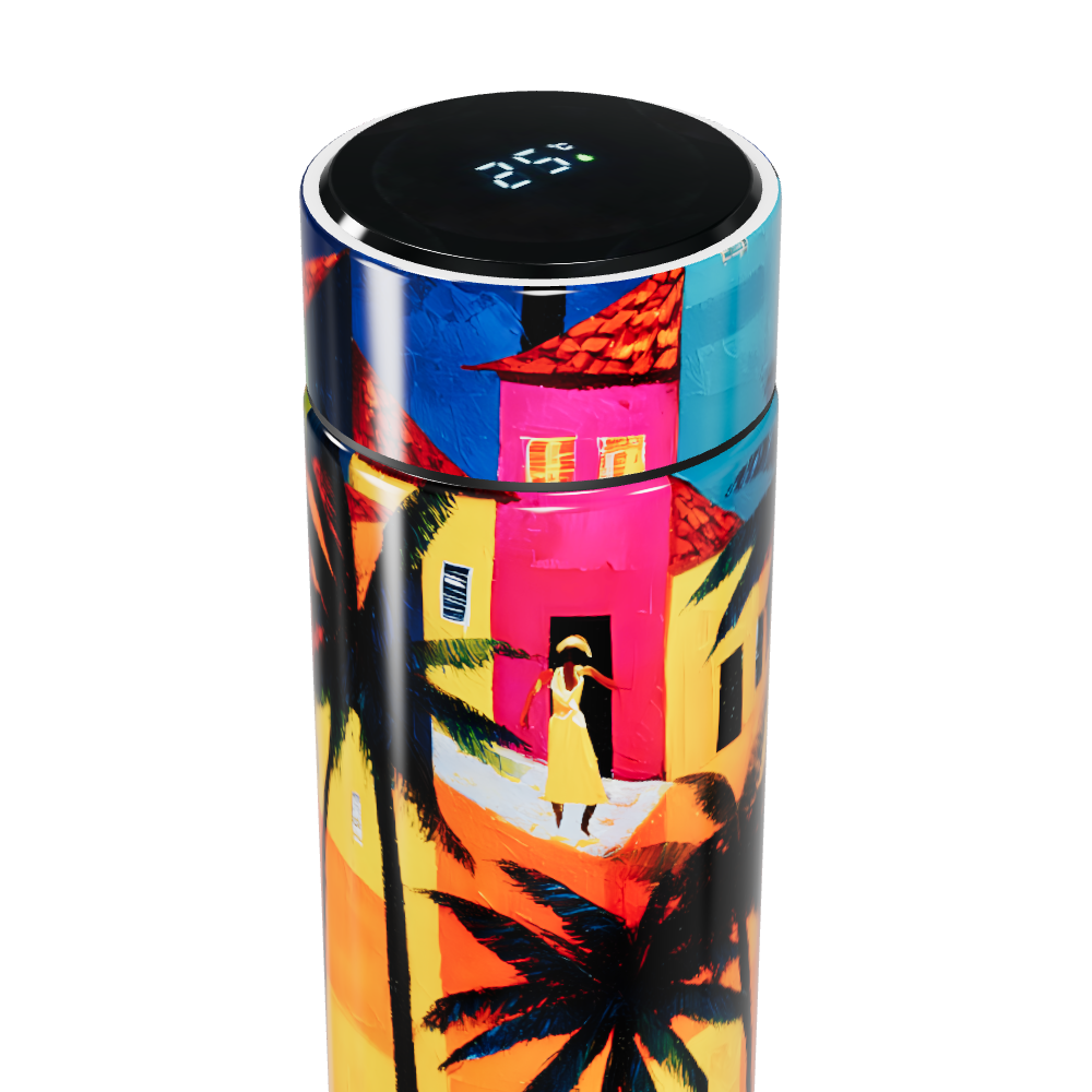 Garrafa Térmica Touch - Estampa Colorida Tropical