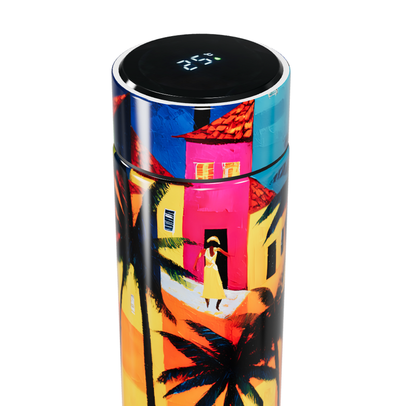 Garrafa Térmica Touch - Estampa Colorida Tropical