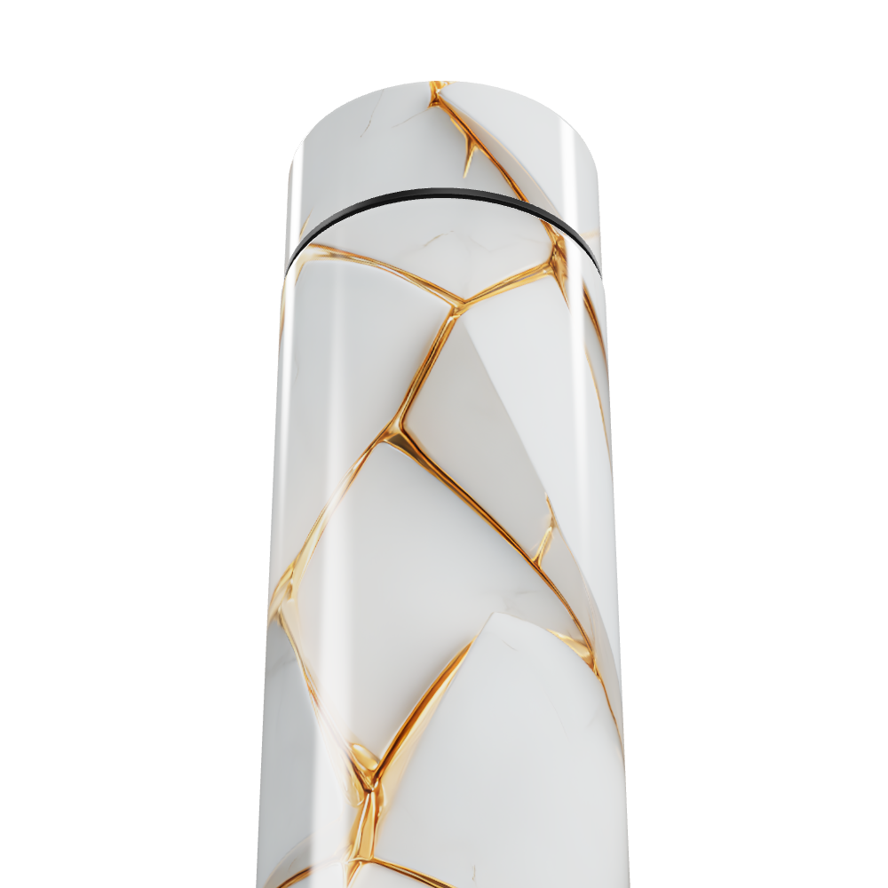 Garrafa Térmica Touch - Mármore Branco Digital