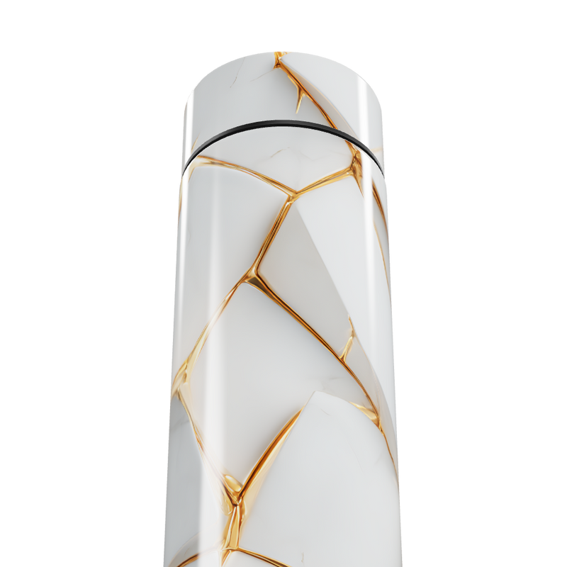 Garrafa Térmica Touch - Mármore Branco Digital