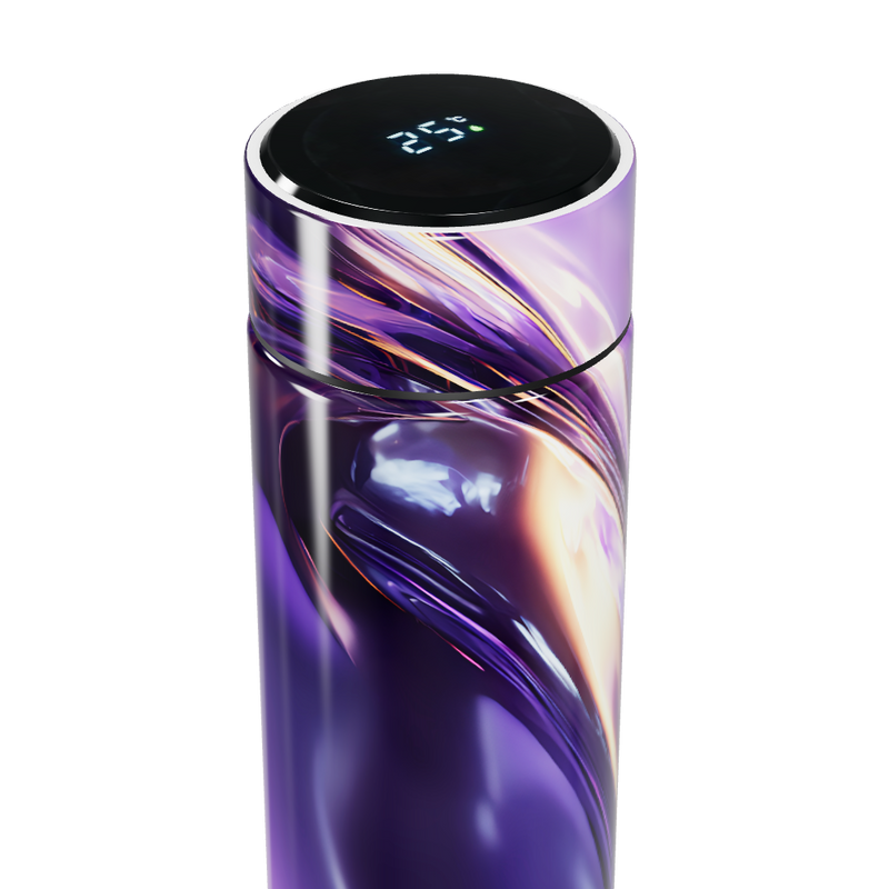 Garrafa Térmica Touch - Roxa com Display LED