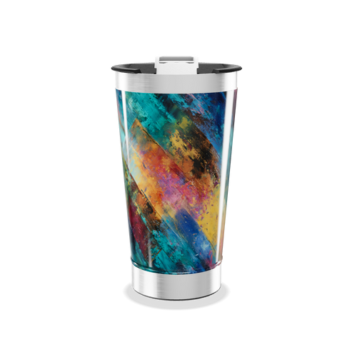 Copo Térmico - Estampa Abstrata Colorida