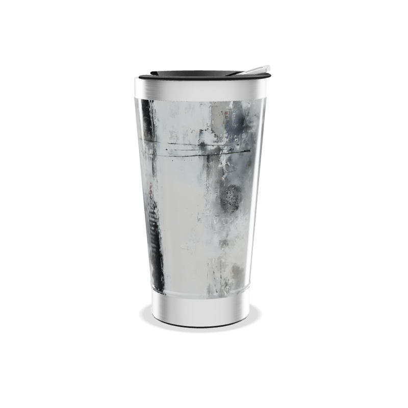 Copo Térmico - Estampa Abstrata Inox