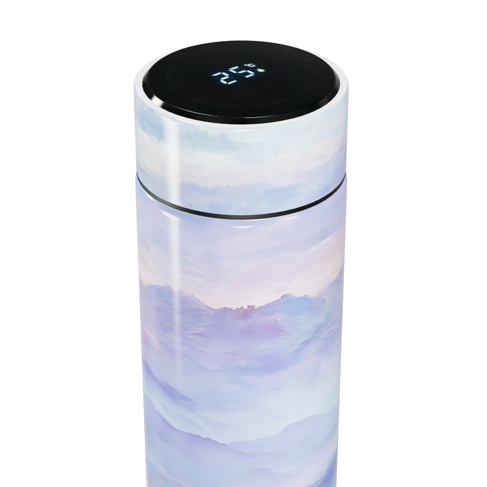 Garrafa Térmica Touch - Estampa Azul e Roxo