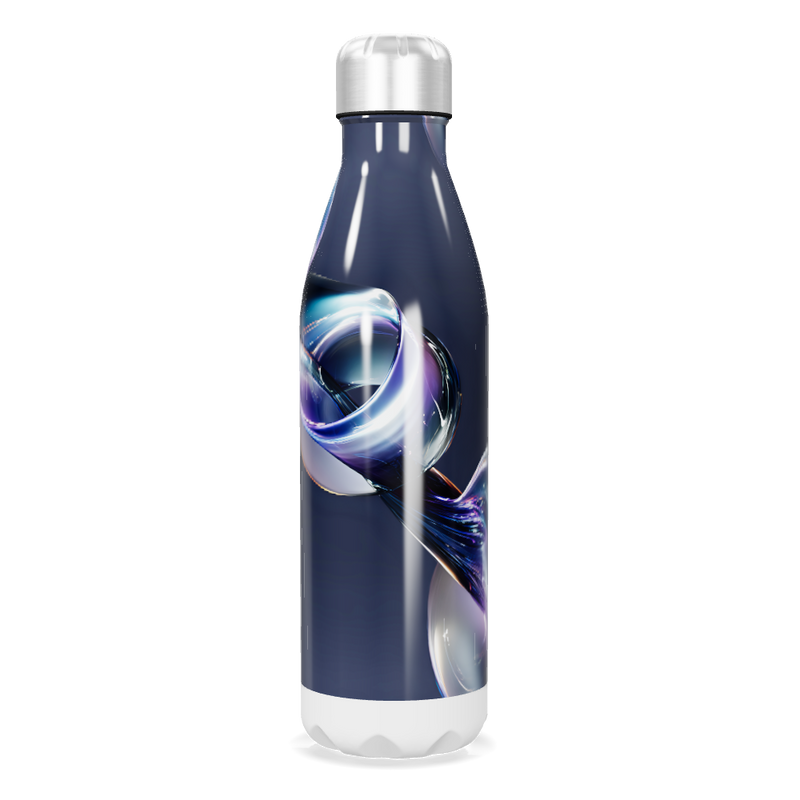 Garrafa Inox - Design Azul Metálico