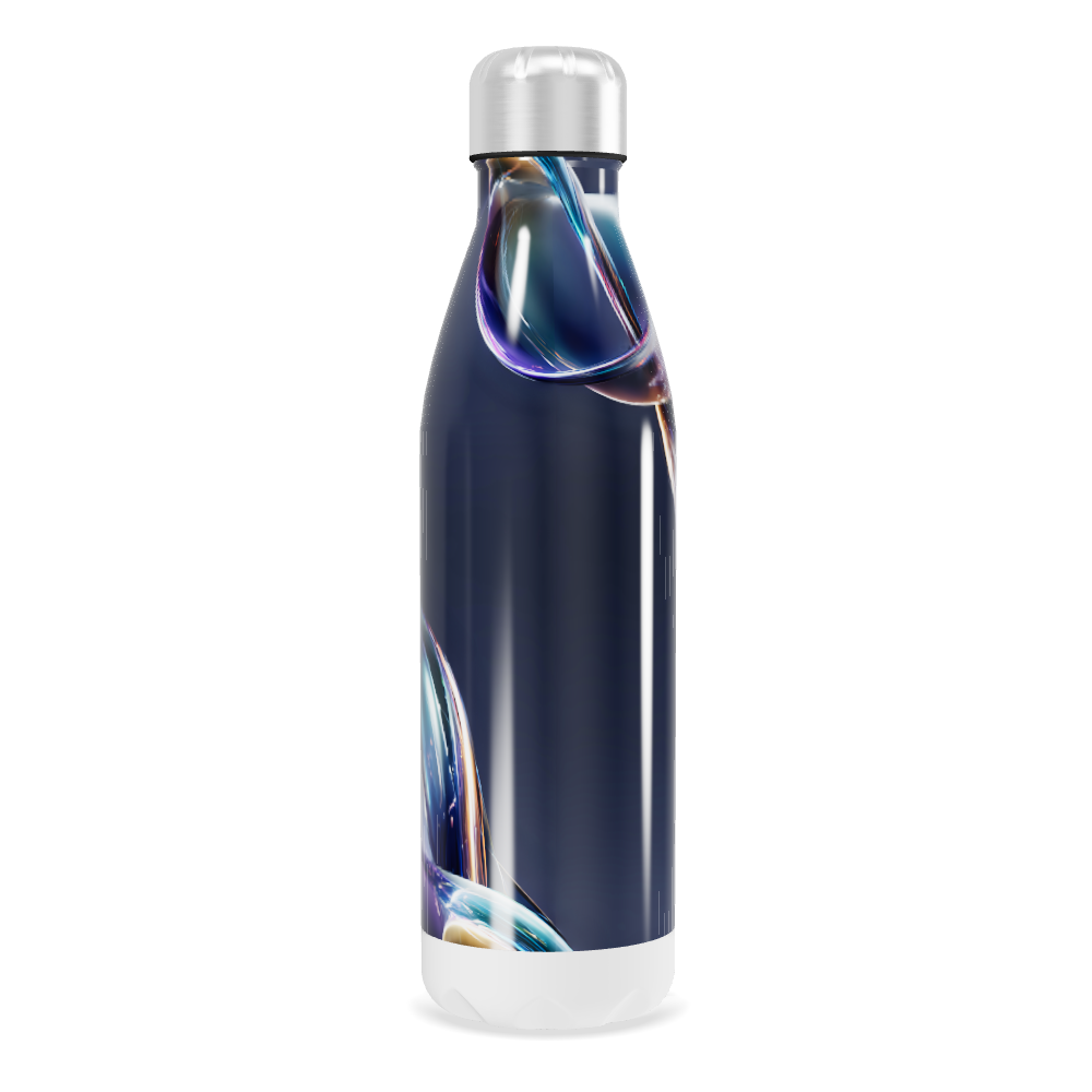 Garrafa Inox - Design Azul Metálico