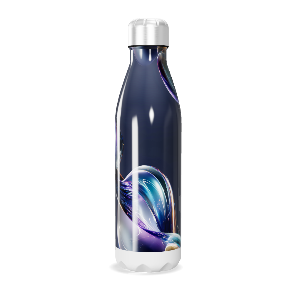 Garrafa Inox - Design Azul Metálico