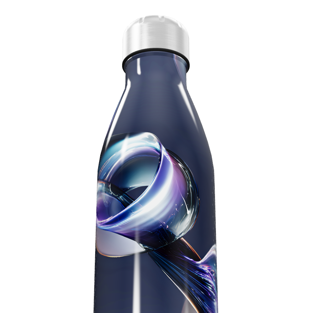 Garrafa Inox - Design Azul Metálico