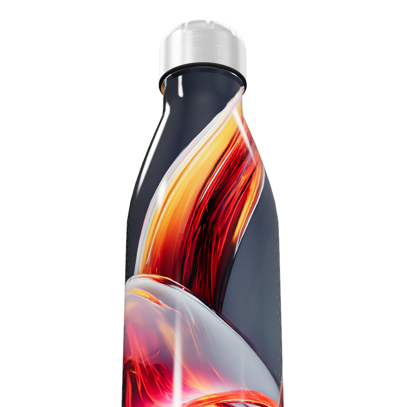 Garrafa Inox - Estampa Abstrata Colorida