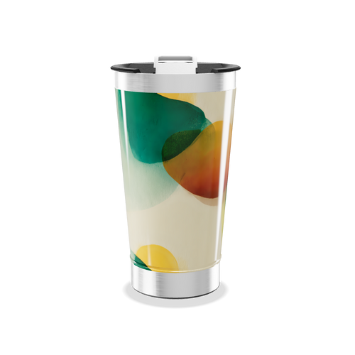 Copo Térmico - Abstrato Colorido Aço Inox