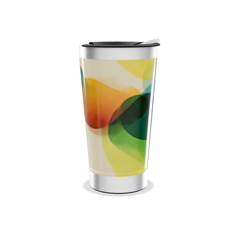 Copo Térmico - Abstrato Colorido Aço Inox