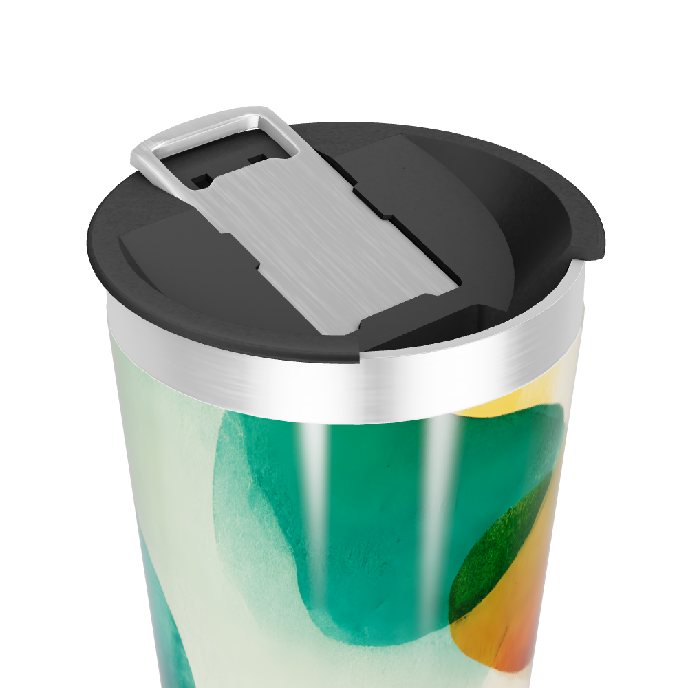 Copo Térmico - Abstrato Colorido Aço Inox