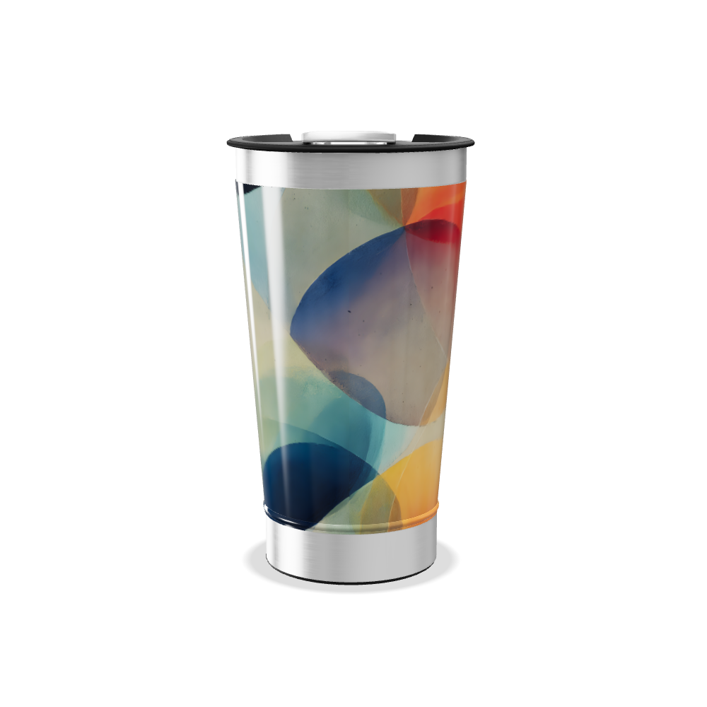 Copo Térmico - Estampa Abstrata Colorida