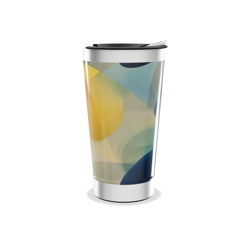 Copo Térmico - Estampa Abstrata Colorida
