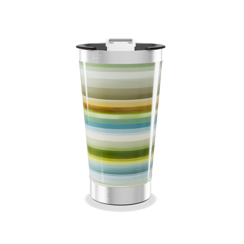 Copo Térmico - Listras Coloridas Aço Inox