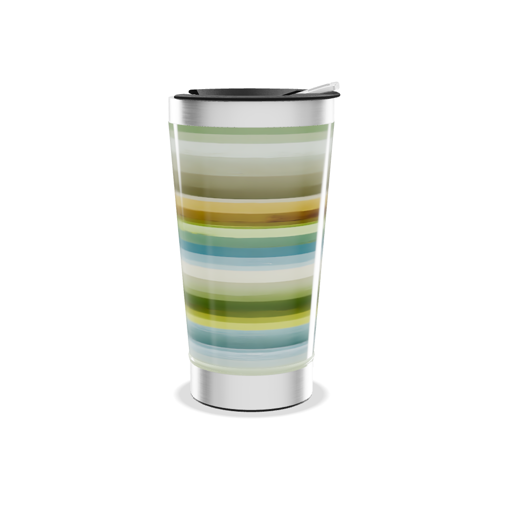 Copo Térmico - Listras Coloridas Aço Inox