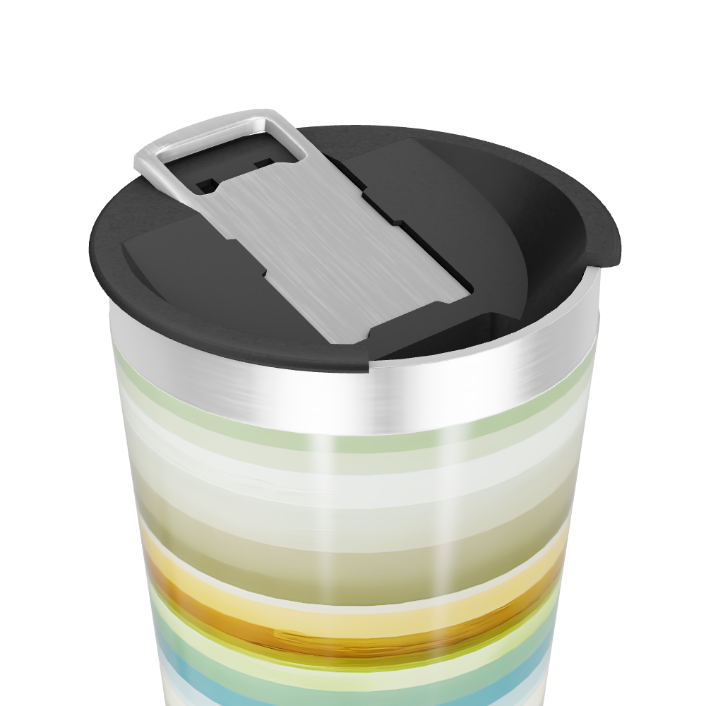 Copo Térmico - Listras Coloridas Aço Inox