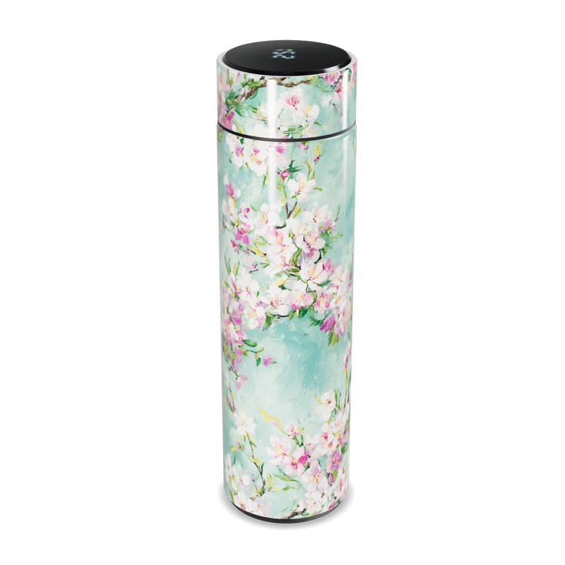 Garrafa Térmica Touch - Floral Azul Pastel