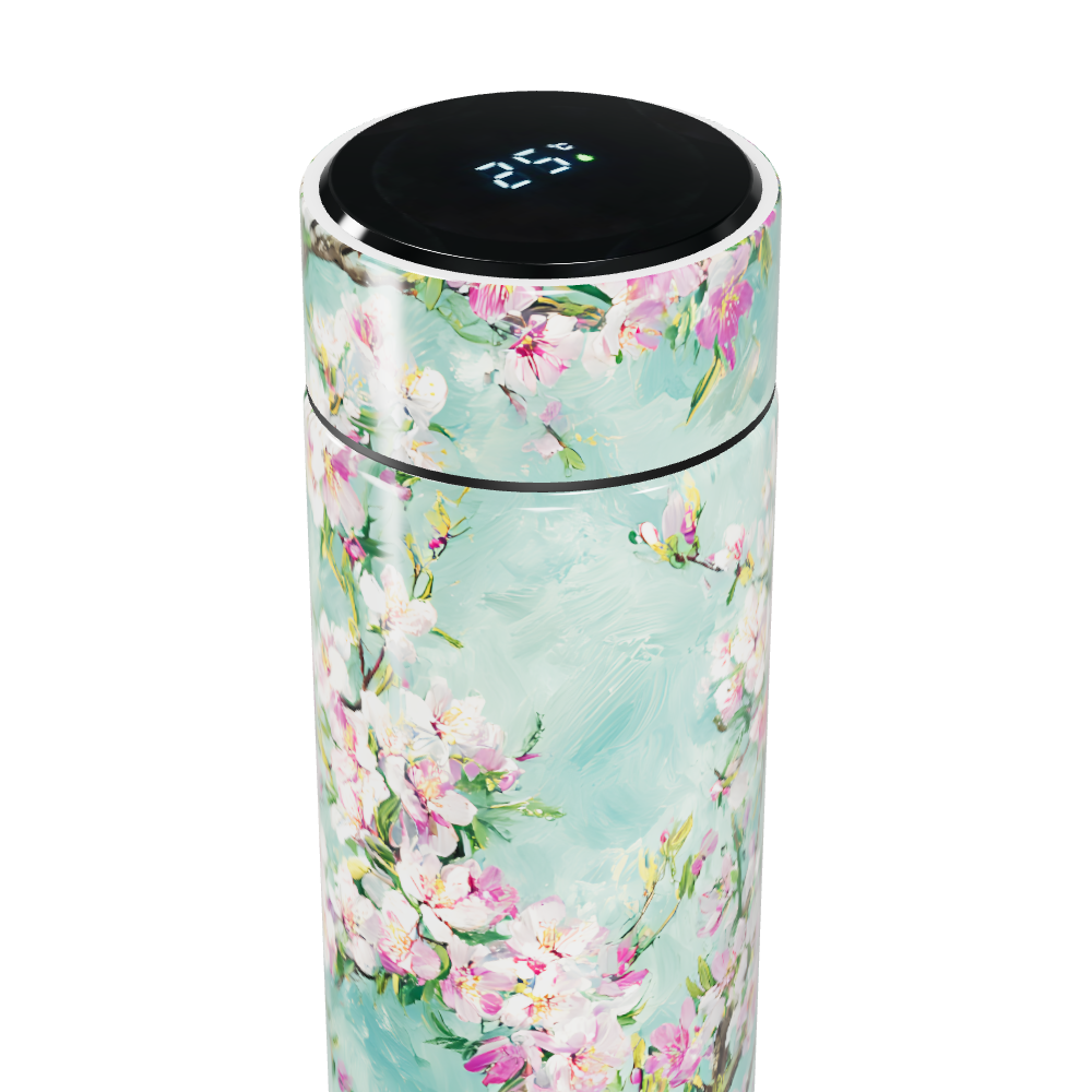 Garrafa Térmica Touch - Floral Azul Pastel