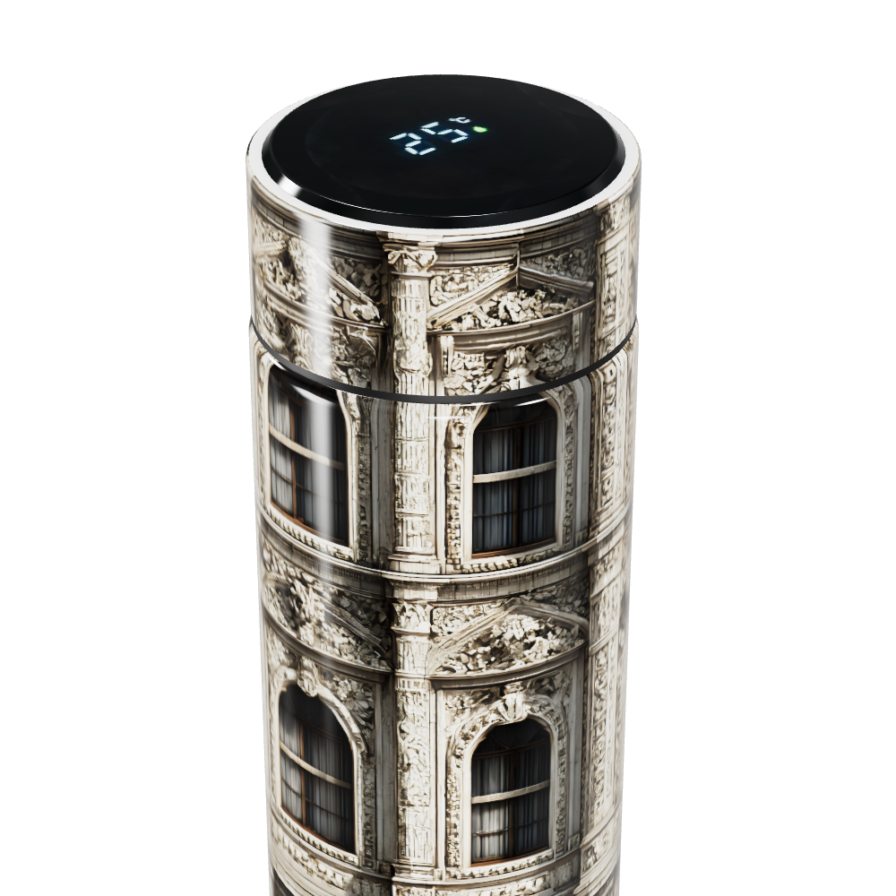 Garrafa Térmica Touch - Estampa Arquitetônica