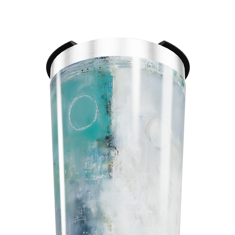 Copo Térmico - Estampa Abstrata Azul