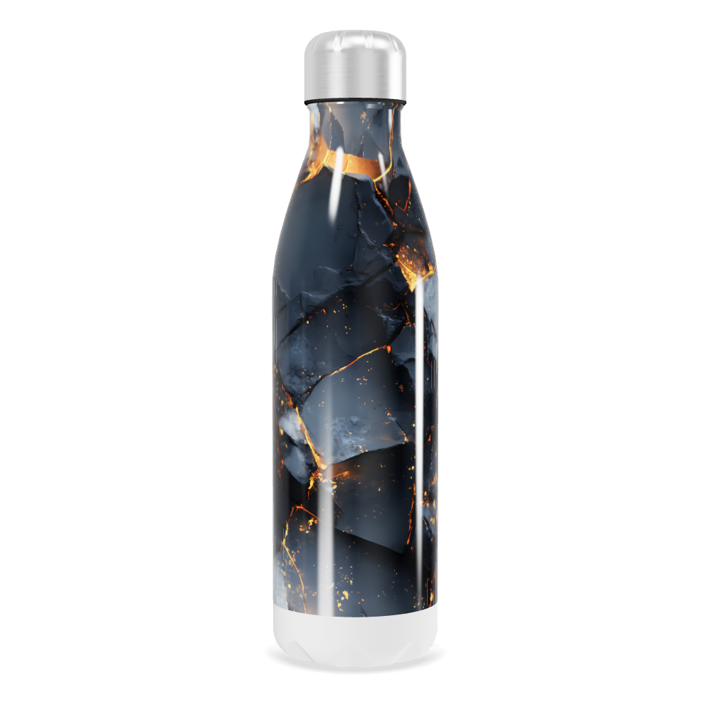 Garrafa Inox - Estampa Marmorizada Fogo