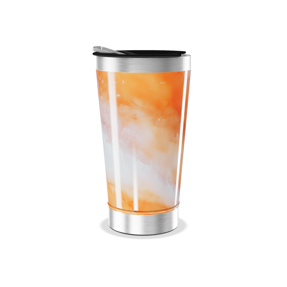 Copo Térmico - Estampa Marmorizada Laranja
