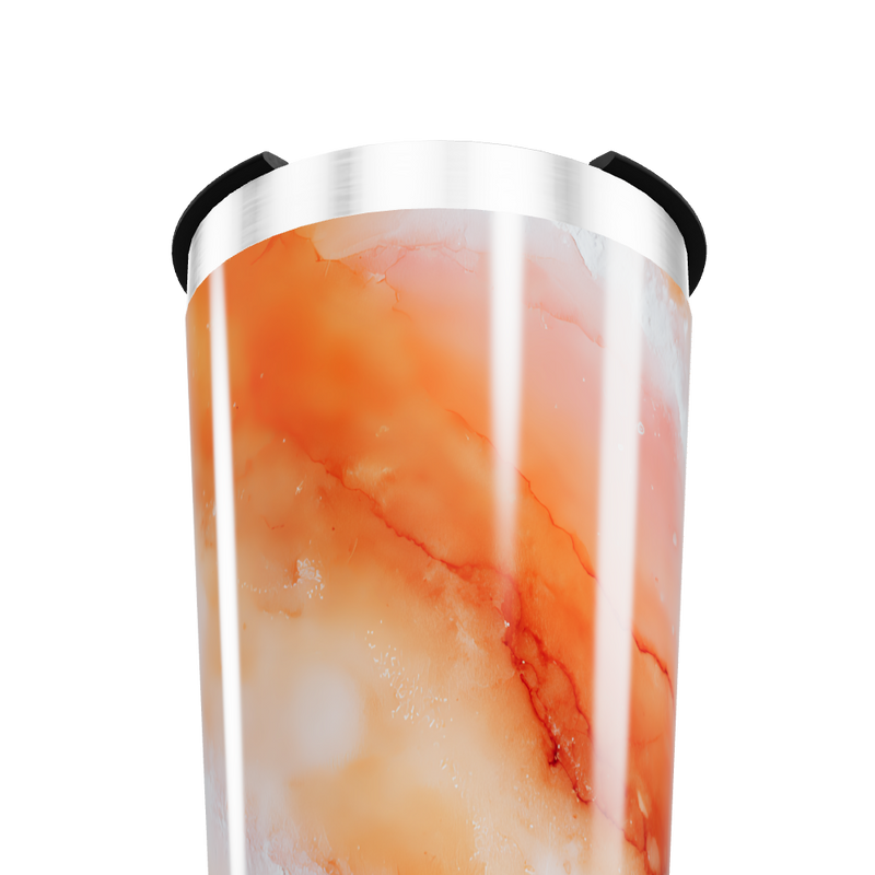 Copo Térmico - Estampa Marmorizada Laranja