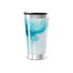 Copo Térmico - Azul com Estampa Abstrata