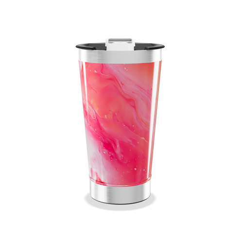 Copo Térmico - Rosa Marmorizado Inox