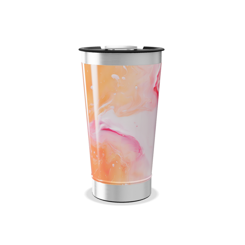 Copo Térmico - Rosa Marmorizado Inox