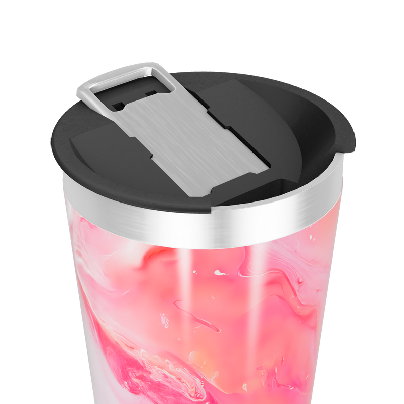 Copo Térmico - Rosa Marmorizado Inox