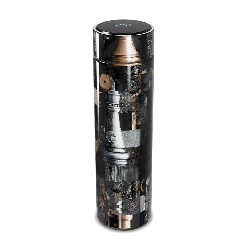 Garrafa Térmica Touch - Estampa Xadrez Preto