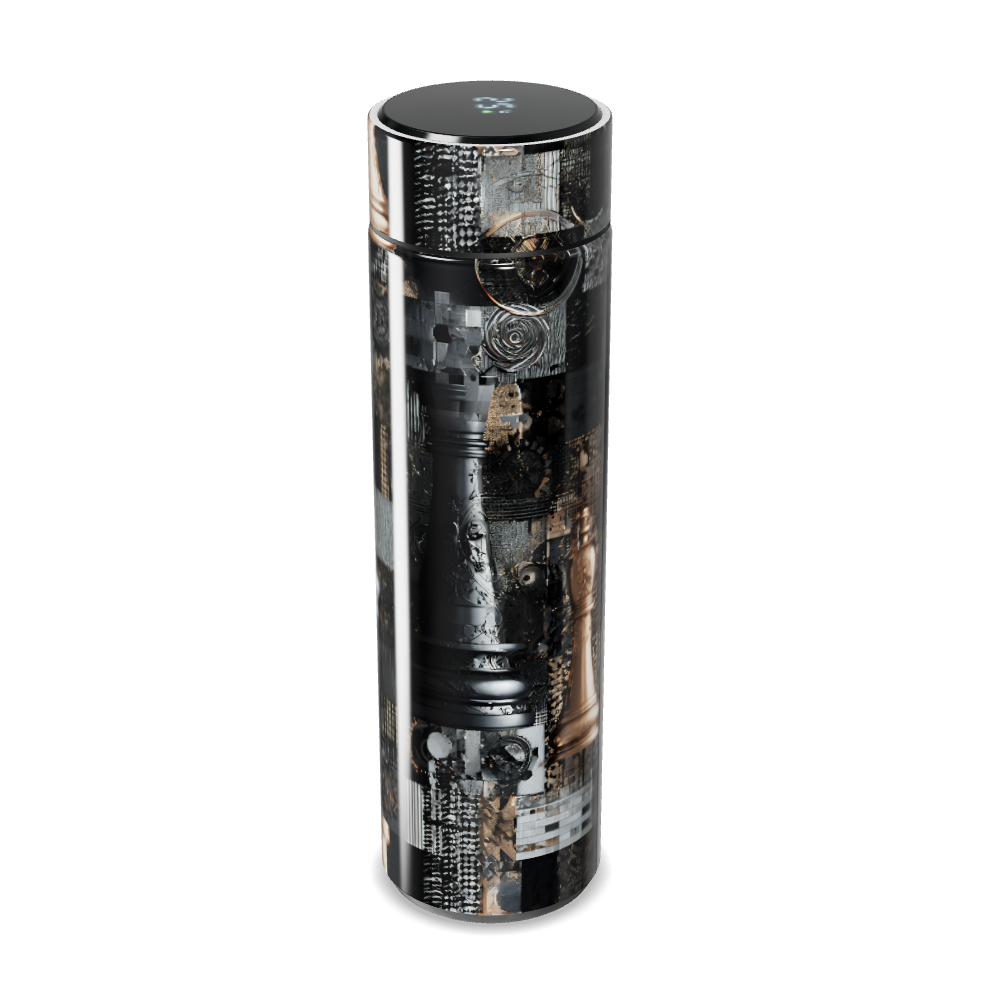 Garrafa Térmica Touch - Estampa Xadrez Preto