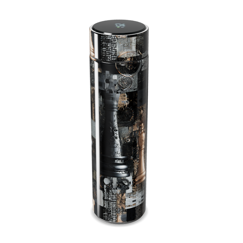 Garrafa Térmica Touch - Estampa Xadrez Preto