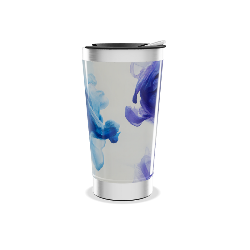 Copo Térmico - Estampa Azul Abstrata
