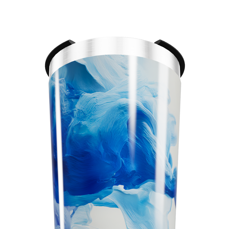 Copo Térmico - Estampa Azul Abstrata