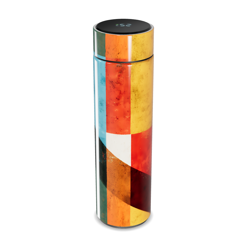 Garrafa Térmica Touch - Listras Coloridas Inox