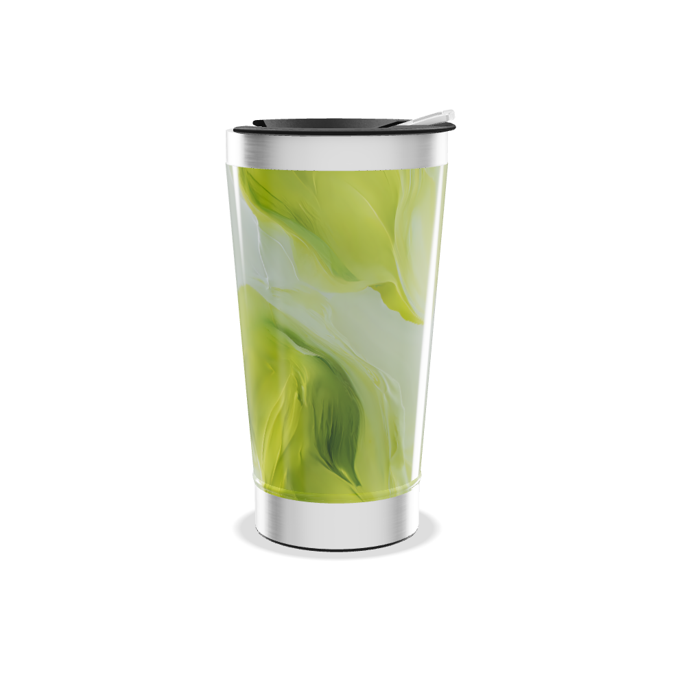 Copo Térmico - Verde Abstrato Inox