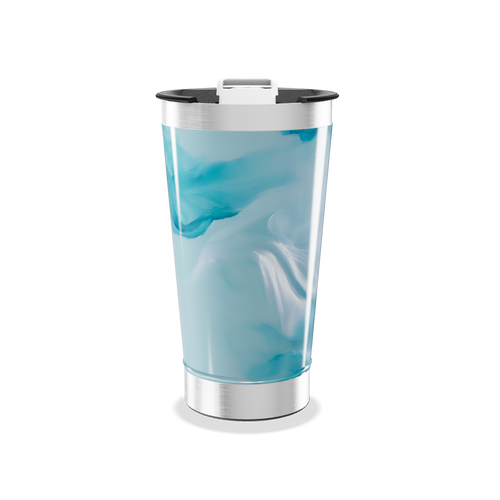 Copo Térmico - Azul Mármore Aço Inox